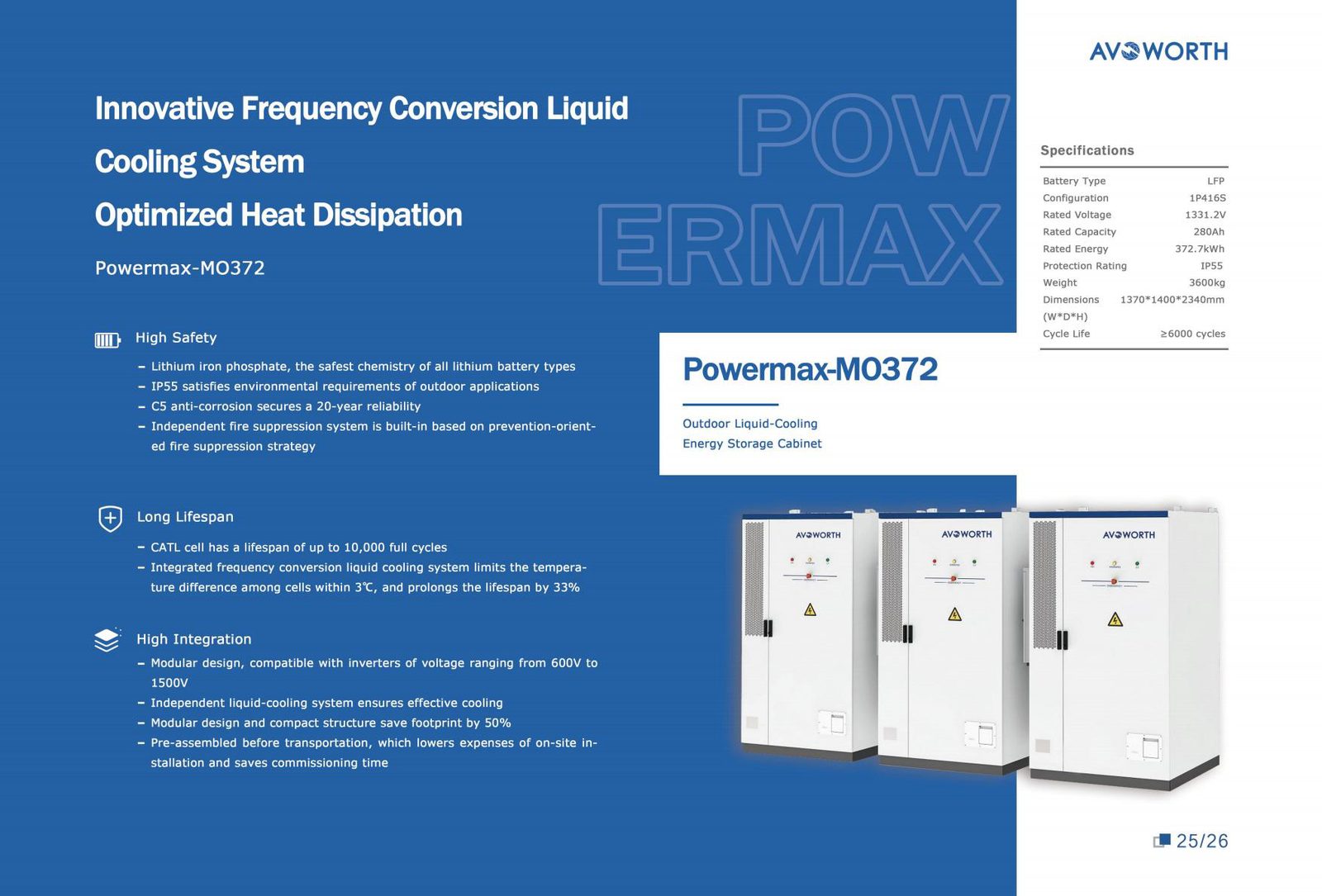 Powermax-M0372 Liquid Cooling Cabinet